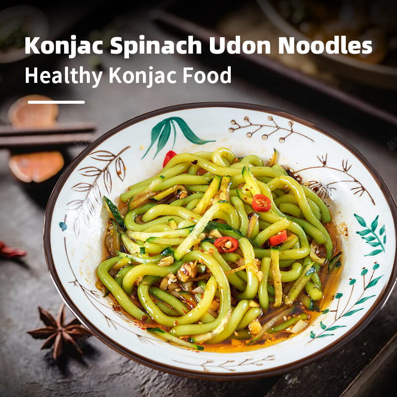 Konjac Spinach Udon Noodles