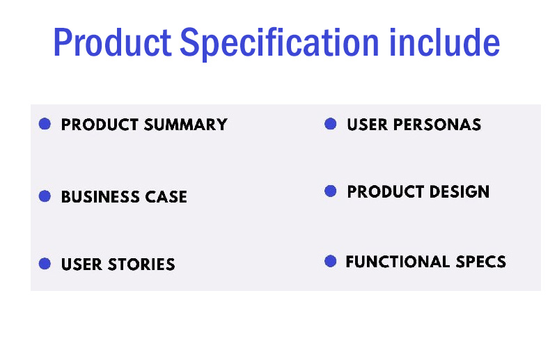 Product Specification include